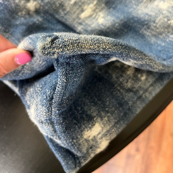 Sandro Kasbah Distressed Denim Tote Bag - Picture 6 of 10